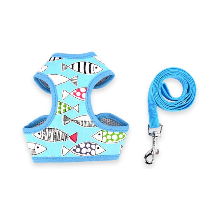 Dog Vest Cartoon Animal Leash